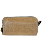 Yuga Makyaj Çantası Simli Koyu Bej thumbnail 1