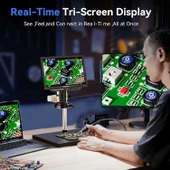 TOMLOV TM4K Max 4K Döner Kol, Dijital Mikroskop 2000x, 52MP - 10.1 Inc - 4