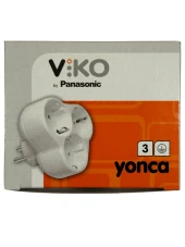 Viko 3Lü (Üçlü) Yonca Golyat Fiş Priz Beyaz - 2