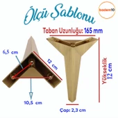 Moderno Mobilya Kanepe Sehpa Tv Ünitesi Baza Koltuk Ayağı Renk Sarı Altın Eskitme 12 Cm Ayakları thumbnail 2