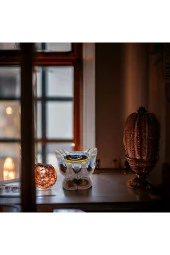 Seramik Kahverengi Mavi El Figürlü Dekoratif Buhurdanlık - 3