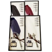 Tüylü Masaüstü Divit Kalem Seti - 1