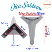 Moderno Mobilya Kanepe Sehpa Tv Ünitesi Baza Koltuk Ayağı Çekyat Renk Saten Eskitme 12 Cm Ayakları - 2