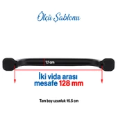 Zümre Kulp Mobilya Mutfak Dolabı Çekmece Dolap Kulpları Kapak Kulpu Kulbu Siyah 128 Mm-12.8 Cm Metal - 6