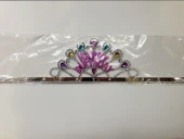 Gümüş Renk Happy Birthday Yazılı Doğum Günü Tacı 60 cm - 3