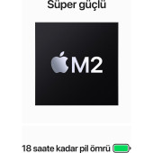 Apple MacBook Air M2 Çip 8GB 512GB SSD macOS 15" Taşınabilir Bilgisayar Gece Yarısı MQKX3TU/A - 3