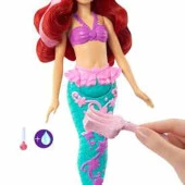 Disney Prenses Muhteşem Renk Değiştiren Saçlı Deniz Kızı Ariel Bebek HLW00 thumbnail 3