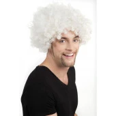 Beyaz Renk Kıvırcık Afro Bonus Peruk - 2
