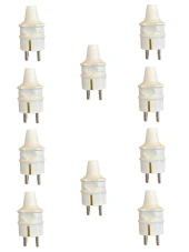 Viko Topraklı Düz Erkek Fiş Beyaz (10 Adet) - 1