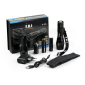 F.B.I F-T3 Su Geçirmez Alüminyum Oksidiyon Şarjlı El Feneri thumbnail 1