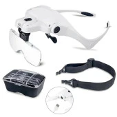 Şarjlı Gözlük Büyüteç Çalışma Büyüteci 5 Lensli 9892B2C - 1