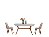 MASAL AÇILIR YEMEK MASASI+6 ADET SANDALYE thumbnail 1