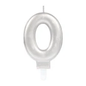 0 Rakam Mum Gümüş Renk - 1
