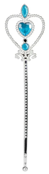 Mavi Renk Kalp İşlemeli Karlar Ülkesi Elsa Asası thumbnail 2