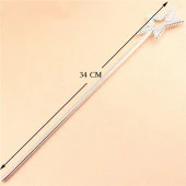 Yıldız Model Peri Asası Melek Asası Prenses Asası Metalize Gümüş Renk thumbnail 2