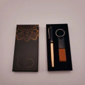 Deri Anahtarlık Ve Bakır Roller Kalem Seti - 1