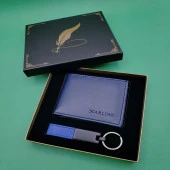 Mavi Cüzdan Anahtarlık Set - 1