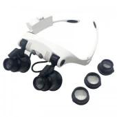 Kuyumcu Saat Onarım Için 10X-15X-20X25X Mercekli Gözlük Büyüteç 9892G-3A - 2