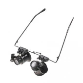 Gözlük Model Çıft Led Aydınlatma Saat Onarımı Için Harika Büyüteç - 2