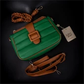 Levidor Yeşil Mıknatıs Kemerli Kadın Sportif Omuz Çantası thumbnail 4