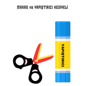 Çocuklar İçin KES YAPIŞTIR Etkinlik Seti - 9