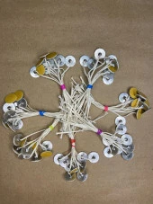 Pamuk İp Fitil No:10 + Yapışkanlı Sehpa ( 15cm boy ) 20 Adet thumbnail 1