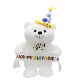 Neco Peluş Papyonlu Happy Birthday Ayı 45 cm - 1