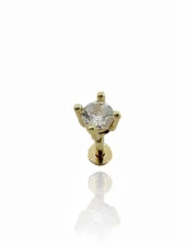 Tektaş Pırlanta Model Tragus Küpe 14 Ayar Altın - 1