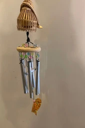 Deprem Zili Çanı Rüzgar Çanı Zili Feng Shui Ejderha Yılı Koruma Sembolü Kuş Yuvası Şık Boru 6 Borulu - 2
