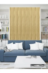 Renkli Duvarlar 16x290cm 1 Adet ATC GOLD Prefabrik Ofis Konut Dekoratif Pvc Kaplama Lambiri Duvar Paneli thumbnail 1