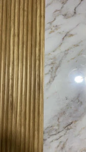 Renkli Duvarlar 16x290cm 1 Adet ATC GOLD Prefabrik Ofis Konut Dekoratif Pvc Kaplama Lambiri Duvar Paneli thumbnail 4