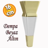 Dempa Lüks Mobilya Oturma Grubu Kanepe Sehpa Tv Ünitesi Koltuk Ayağı 16 Cm Beyaz Gold Baza Ayakları thumbnail 1