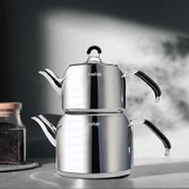 Nehir Modern Maxi Çelik Çaydanlık Takımı - 1