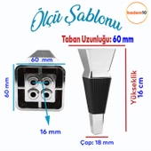 Dempa Lüks Mobilya Oturma Grubu Kanepe Sehpa Tv Ünitesi Koltuk Ayağı 16 Cm Siyah Krom Baza Ayakları thumbnail 2