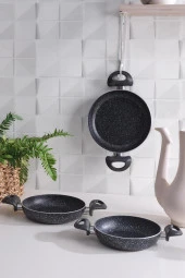 Sanat | Sahan Seti Granit 3Lü Sahan Tavası 18-20-22 Cm - 1