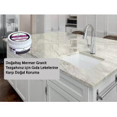 Doğaltaş Granit Mermer Tezgah Dekoratif Eşya Koruyucu Parlatıcı Cila 250 ml Stone Polishing Wax - 2