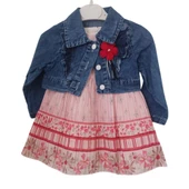 PİKOLİNE 1347 KOT CEKETLİ KIZ ÇOCUK ELBİSE thumbnail 4