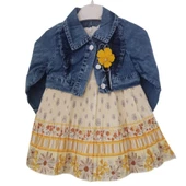 PİKOLİNE 1347 KOT CEKETLİ KIZ ÇOCUK ELBİSE thumbnail 2