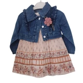 PİKOLİNE 1347 KOT CEKETLİ KIZ ÇOCUK ELBİSE thumbnail 1