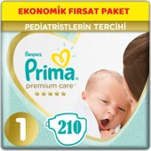 Prima Premium Care Bebek Bezi Beden:1 (2-5Kg) Yeni Doğan 210 Adet Ekonomik Fırsat Pk thumbnail 1