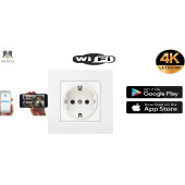 4K Medem Sıva Altı Priz Wifi Gizli Bakıcı Kamera Uzaktan İzleme Takip Güvenlik Kamerası - 1