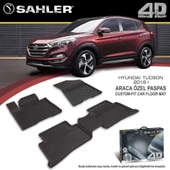 Sahler Hyundai Tucson  2016-2020  4.5D Havuzlu Paspas Siyah thumbnail 1