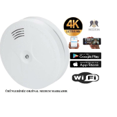 4K Medem Duman Dedektörü Wifi Gizli Bakıcı Kamera Uzaktan İzleme Takip Güvenlik Kamerası - 1