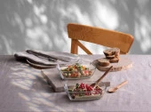 Paşabahçe 54663 Tokio 6'lı Servis Meze Cam Sunum Tabağı - 1