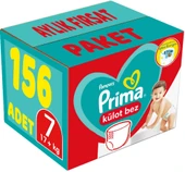 Prima Külot Bebek Bezi Beden:7 (17+Kg) XXL 156 Adet Aylık Fırsat Pk thumbnail 1