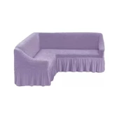 altın kelebek köşe koltuk örtüsü takımı lila - 1