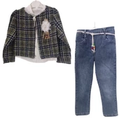 PİKOLİNE 1408 PANTOLONLU CEKETLİ KIZ ÇOCUK TAKIM - 1