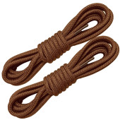 150 cm Koyu Kahverengi Fitilli Yuvarlak Bot Bağcığı, Extra Sağlam Bağcık, Ayakkabı Bağcığı, 1 Çift - 2
