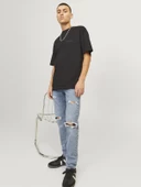 JACK JONES Glenn Model Dar Kesim Yırtık Kot Pantolon 12253693 thumbnail 5