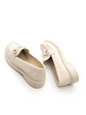 Potinonline 1365 Kadın Tokalı Loafer Ayakkabı - 5